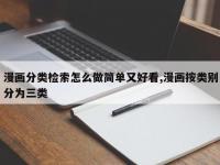 漫画分类检索怎么做简单又好看,漫画按类别分为三类